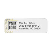 Modern Yellow & Gray Geometric Address Label (Voorkant)