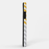 Modern Yellow Gray Monogrammed Chevron Case-Mate iPhone Case (Achterkant/rechts)