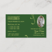 Modern Yellow Green,  met Monogram en Foto Visitekaartje (Achterkant)