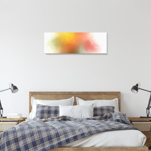 Modern Yellow Green Red Pink Blue Trendy Abstract Canvas Afdruk (Insitu (Slaapkamer))