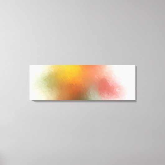 Modern Yellow Green Red Pink Blue Trendy Abstract Canvas Afdruk (Voorkant)