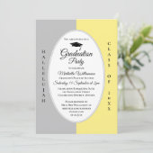 Modern Yellow Grey Hallelujah Afstuderen Kaart (Staand voorkant)