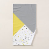 Modern Yellow Grey Terrazzo Bad Handdoek (Handdoek)