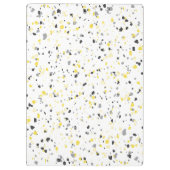 Modern Yellow Grey Terrazzo Monogrammed Klembord (Achterkant)