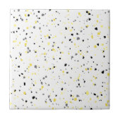 Modern Yellow Grey Terrazzo Tegeltje (Voorkant)