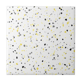 Modern Yellow Grey Terrazzo Tegeltje