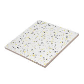 Modern Yellow Grey Terrazzo Tegeltje (Zijkant)