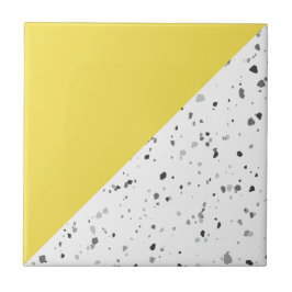Modern Yellow Grey Terrazzo Tegeltje