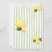 Modern Yellow Hand Written Pinstripe Italy Wedding Kaart (Achterkant)