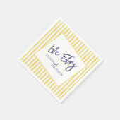 Modern Yellow Hand Written Pinstripe Italy Wedding Servet (Hoek)