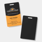 Modern Yellow House Logo Roof  Construction Badge (Voor- en achterkant)