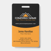 Modern Yellow House Logo Roof  Construction Badge (Voorzijde)