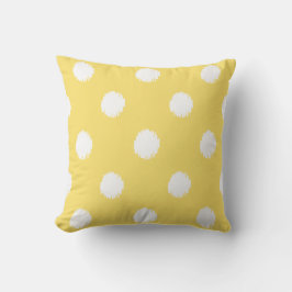 Modern Yellow Ikat Stippen Patroon Buitenkussen