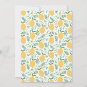 Modern Yellow Lemon Bridal Luncheon Kaart (Achterkant)
