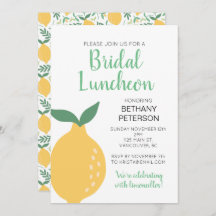 Modern Yellow Lemon Bridal Luncheon