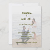 Modern Yellow Lemons & Green Foliage Weduwfoto Save The Date (Achterkant)