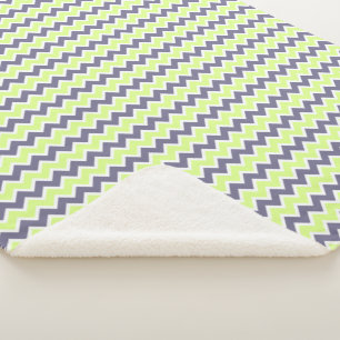 Modern Yellow Limoen Donkergrijs Chevron Sherpa Deken