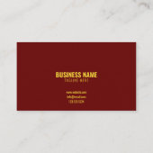 Modern Yellow & Maroon Tractor Silhouette Building Visitekaartje (Achterkant)