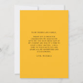 Modern Yellow Math Script Photo Graduation  Bedankkaart (Achterkant)