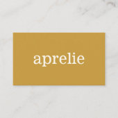 Modern Yellow Minimalist Creative Professional Visitekaartje (Voorkant)