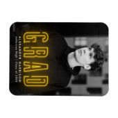 Modern Yellow Neon Vertical Photo Graduation Magneet (Horizontaal)
