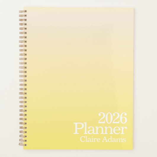 Modern Yellow Ombre Planner (Voorkant)
