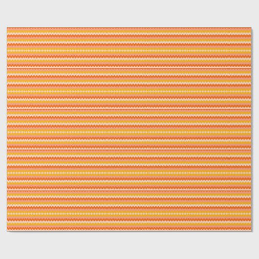 Modern Yellow, Orange & White Zig Zag Pattern Cadeaupapier (Vlak)