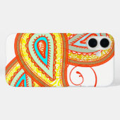 Modern Yellow Oranje Aqua Mint Paisley Gifts Case-Mate iPhone Case (Achterkant (horizontaal))