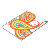 Modern Yellow Oranje Aqua Mint Paisley Gifts Notitieboek (Linkerzijde)