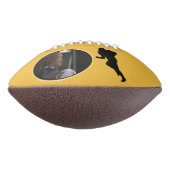 Modern Yellow Player Silhouette en Name Photo American Football (Gedraaid 90)