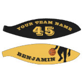 Modern Yellow Player Team Name Number Basketbal (Panelen)