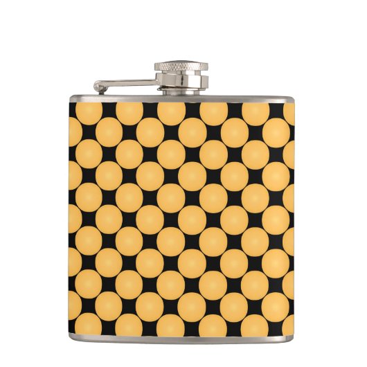Modern Yellow Polka Dot Heupfles (Voorkant)