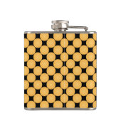 Modern Yellow Polka Dot Heupfles (Achterkant)