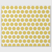 Modern Yellow Polka Dots kerst Cadeaupapier (Vlak)