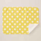 Modern Yellow Polka Dots Pattern Sherpa Deken (Voorkant (horizontaal))