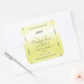 Modern Yellow Product Labels juwelen Monogram Logo (Envelop)