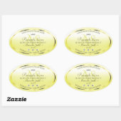 Modern Yellow Product Labels juwelen Monogram Logo (Vel)