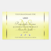 Modern Yellow Product Labels juwelen Monogram Logo (Voorkant)