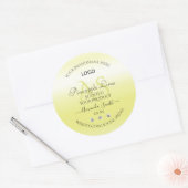 Modern Yellow Product Labels juwelen Monogram Logo (Envelop)