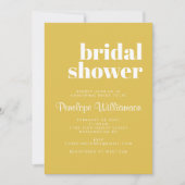 Modern Yellow Retro Bold Typography Vrijgezellenfe Kaart (Voorkant)