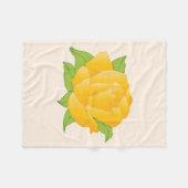Modern Yellow Rose Fleece Deken (Voorkant (Horizontaal))