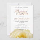 Modern Yellow Rose Floral Vrijgezellenfeest Kaart (Voorkant)