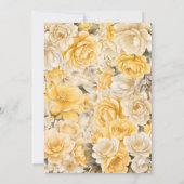 Modern Yellow Rose Floral Vrijgezellenfeest Kaart (Achterkant)