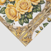Modern Yellow Rose Mooi Collectie Tissuepapier (Detail)