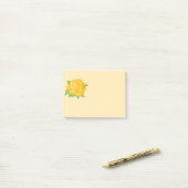 Modern Yellow Rose Post-it® Notes (Op bureau)