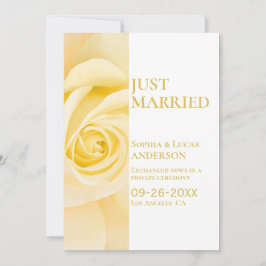 Modern Yellow Rose Wedding Aankondiging