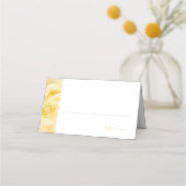 Modern Yellow Rose Wedding Place Card Plaatskaartje (Voorkant)