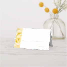 Modern Yellow Rose Wedding Place Card Plaatskaartje