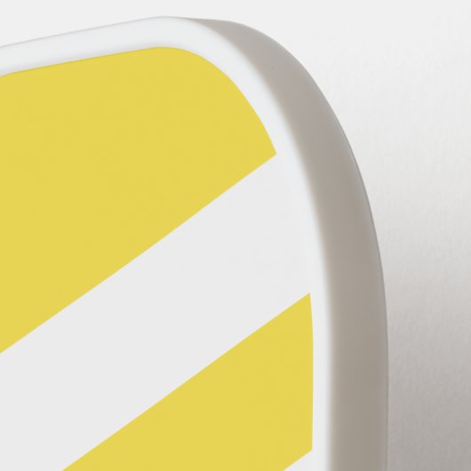 Modern Yellow Script Name Pickleball Paddle (Links Detail)