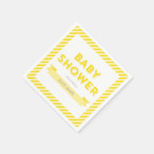 Modern Yellow Stripes Baby shower Servet (Hoek)